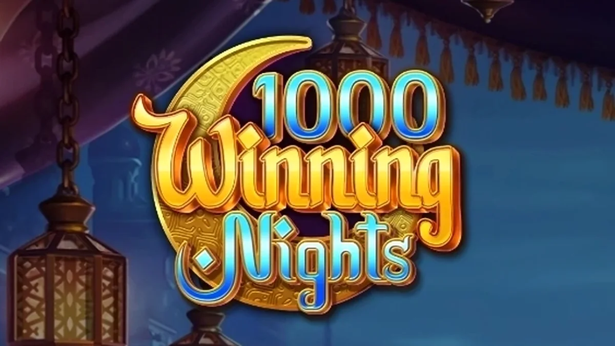 Interface do jogo de slot 1000 Winning Nights com 5 cilindros